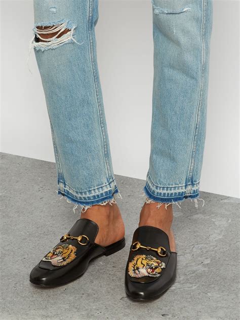 celebrity gucci loafers|Gucci backless loafer.